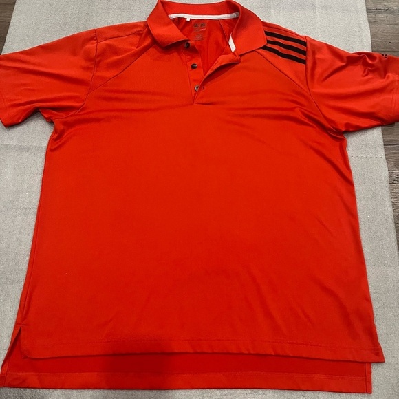 adidas Other - [L]Adidas Red Climacool Men's Red Polo Shirt